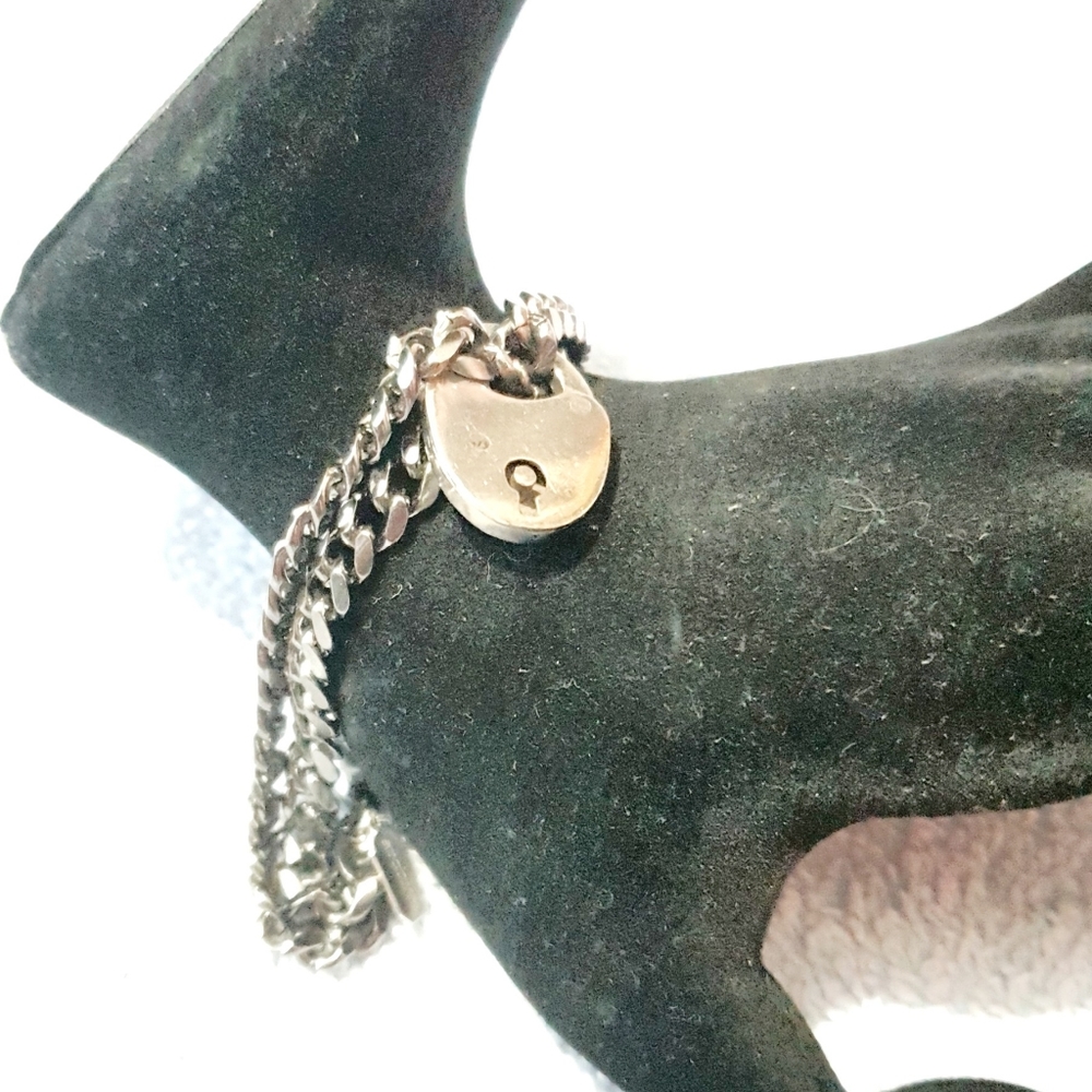 Archive Heart Padlock Bracelet